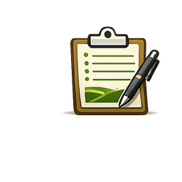 Clipboard and pen icon